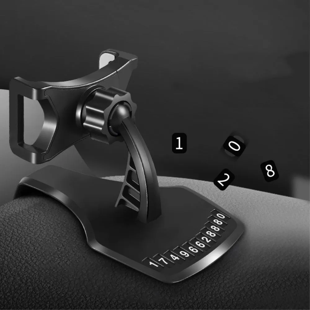 3 in 1 Car GPS Smartphone Holder: Dashboard / Visor Clamp   AC Grid Clip for Sharp Aquos P1 / P1X (2016) - Black