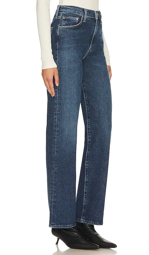 AGOLDE Harper Mid Rise Straight in Blue