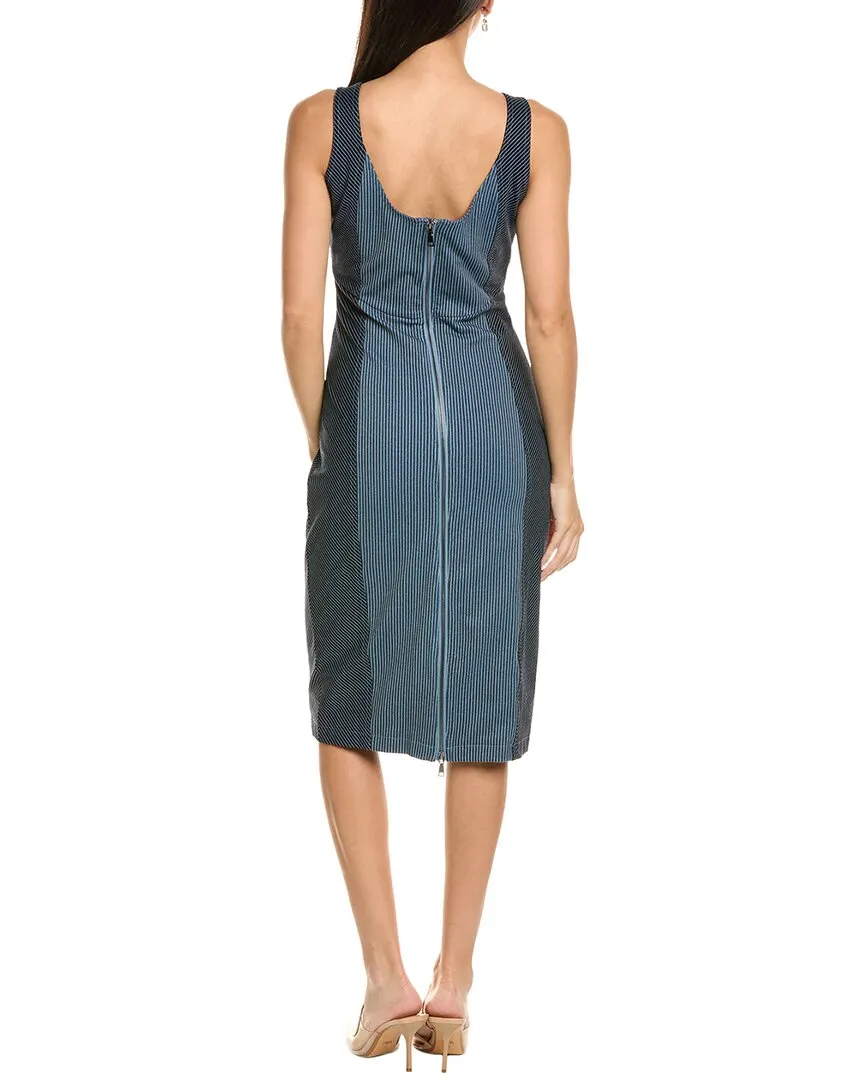 Badgley Mischka Denim Pencil Sheath Dress