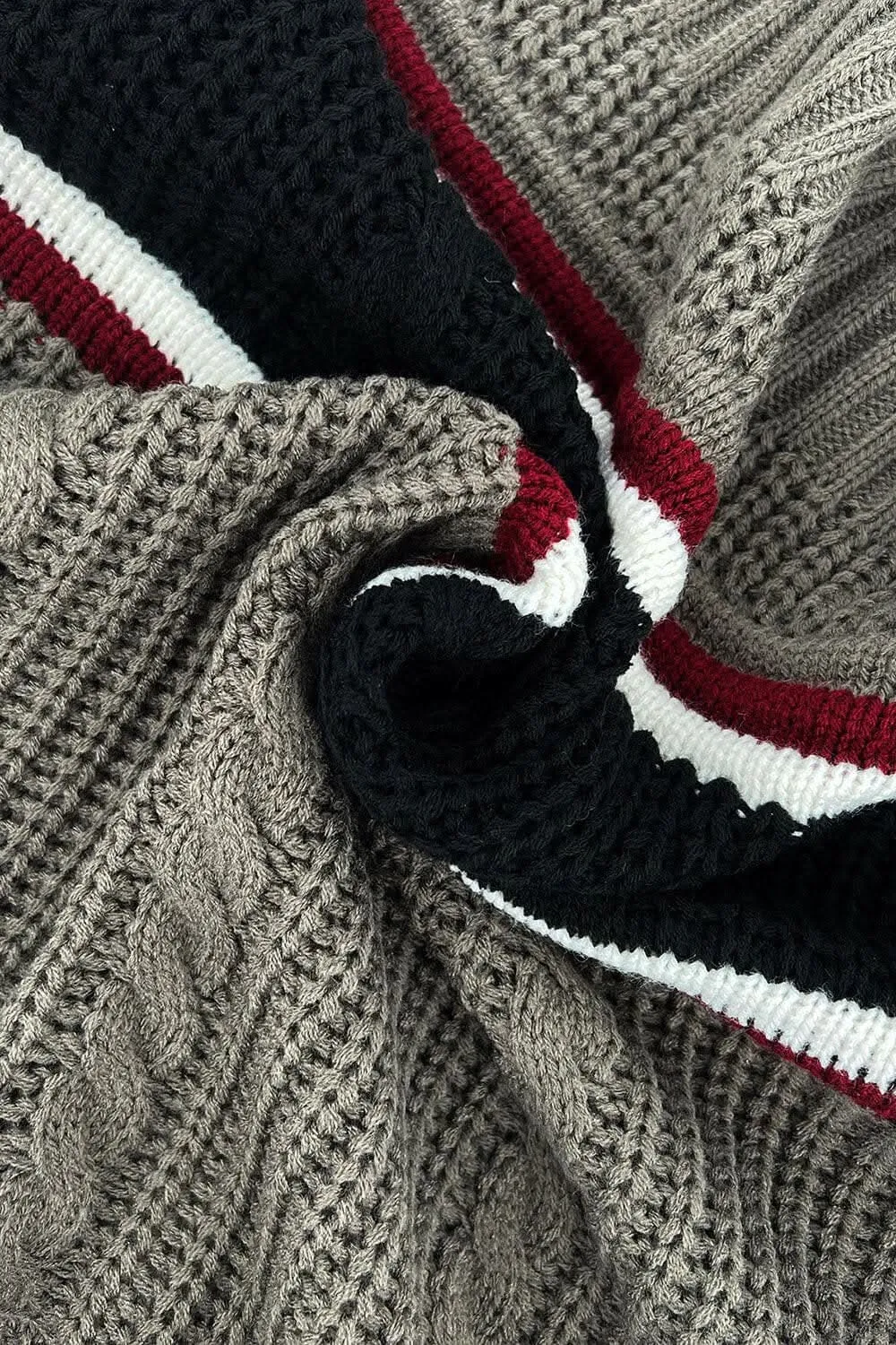 Cozy striped quarter zip sweater