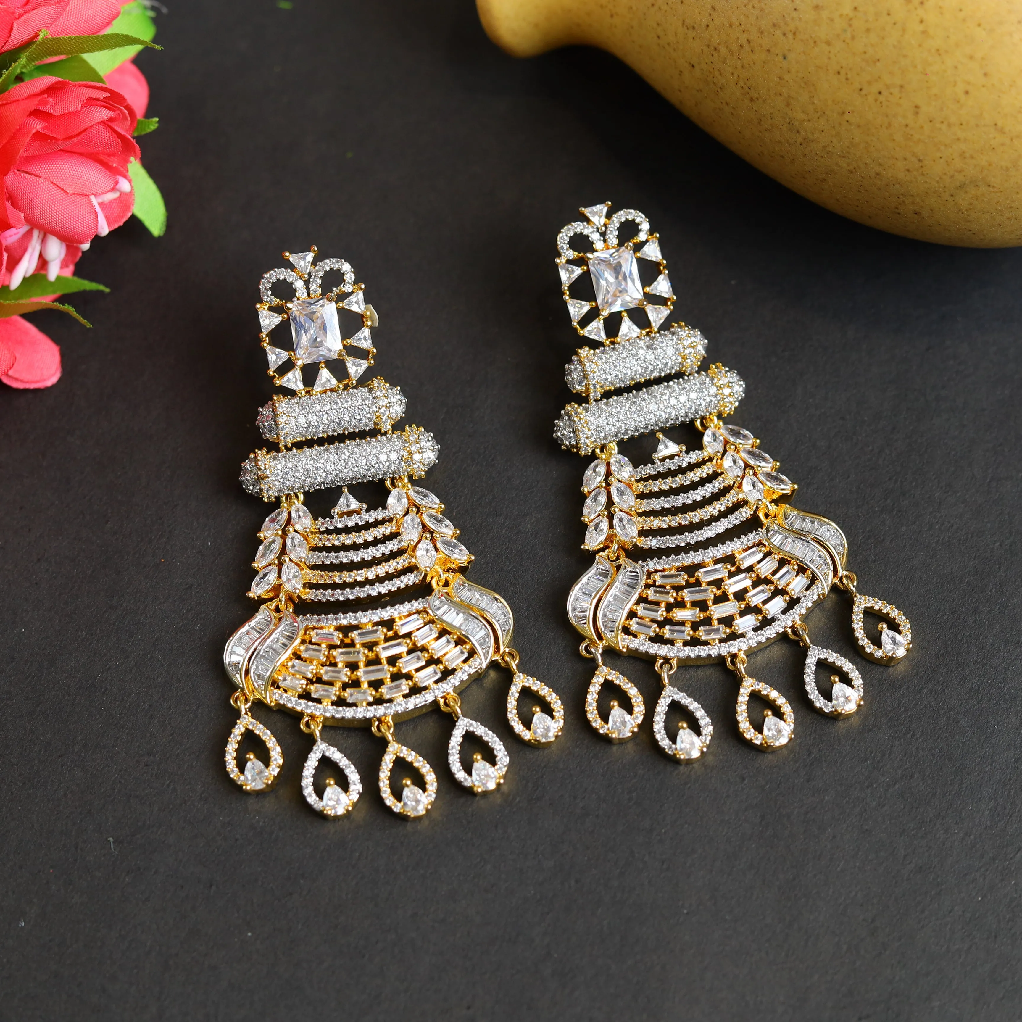 Designer Zircon/AD Earring 6553-1774