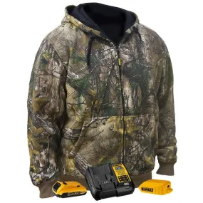 DEWALT Heated Realtree Xtra Camouflage Hoodie Sweatshirt With Battery & Charger