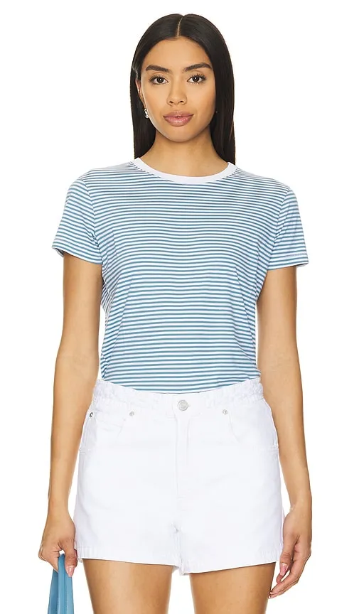 FRAME Fitted Crew Tee in Baby Blue