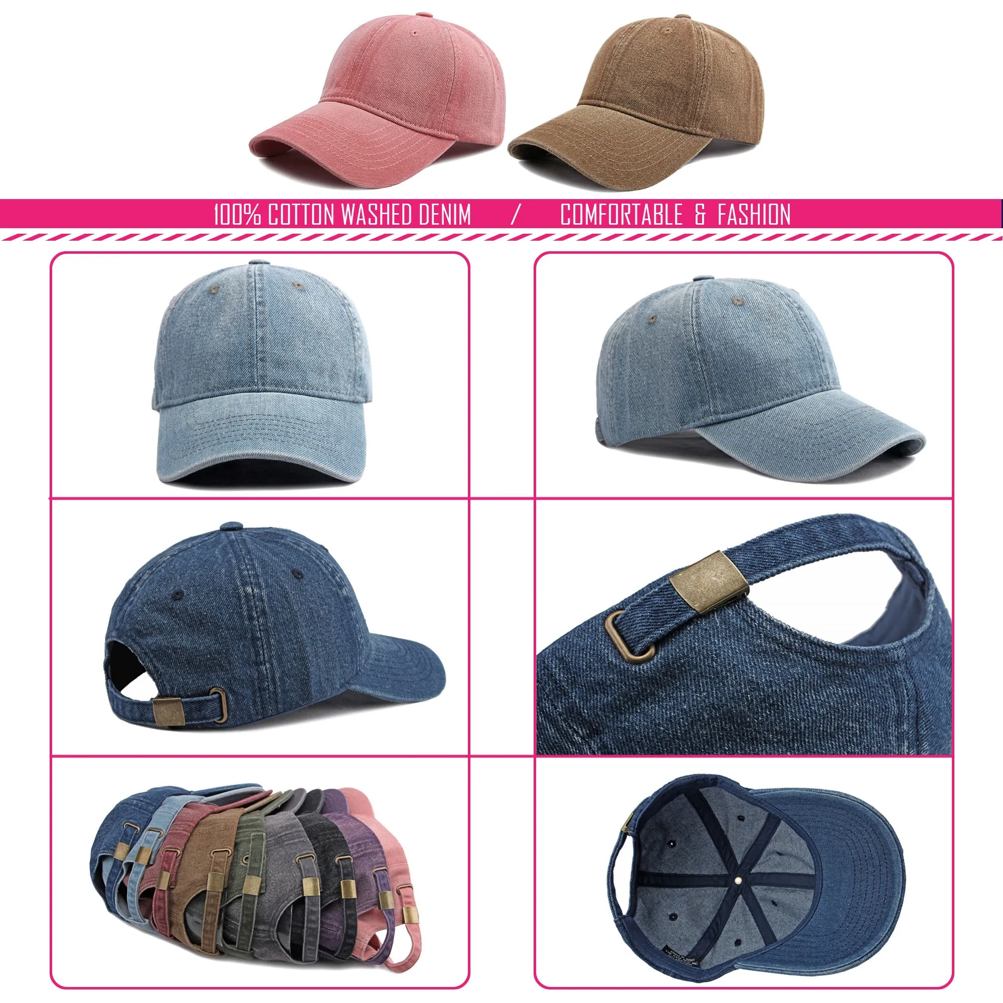 K923 | BASEBALL CAP - WASHED DENIM