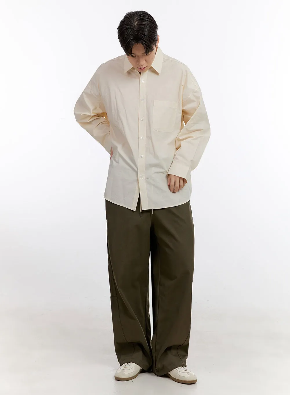 Men's Classic Wide-Fit Slacks Pants IF528