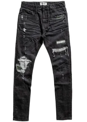 Mursaki Denim Brute Repair Jean (Rinse Black) 340-109RB