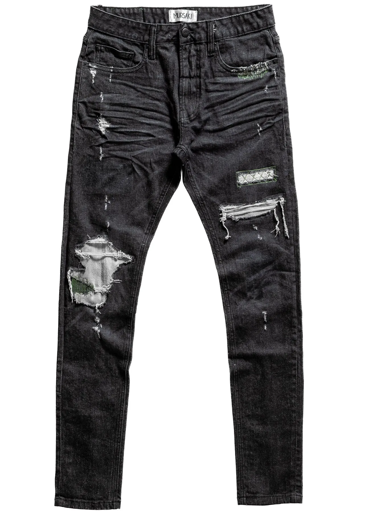 Mursaki Denim Brute Repair Jean (Rinse Black) 340-109RB