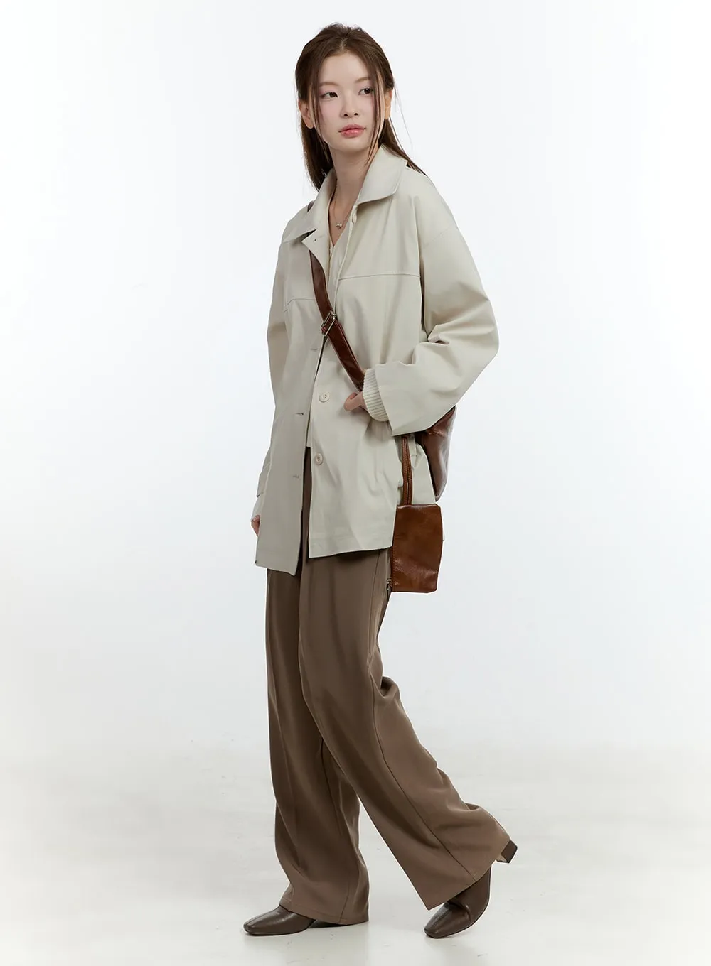 Pintuck Tailored Slacks CF503