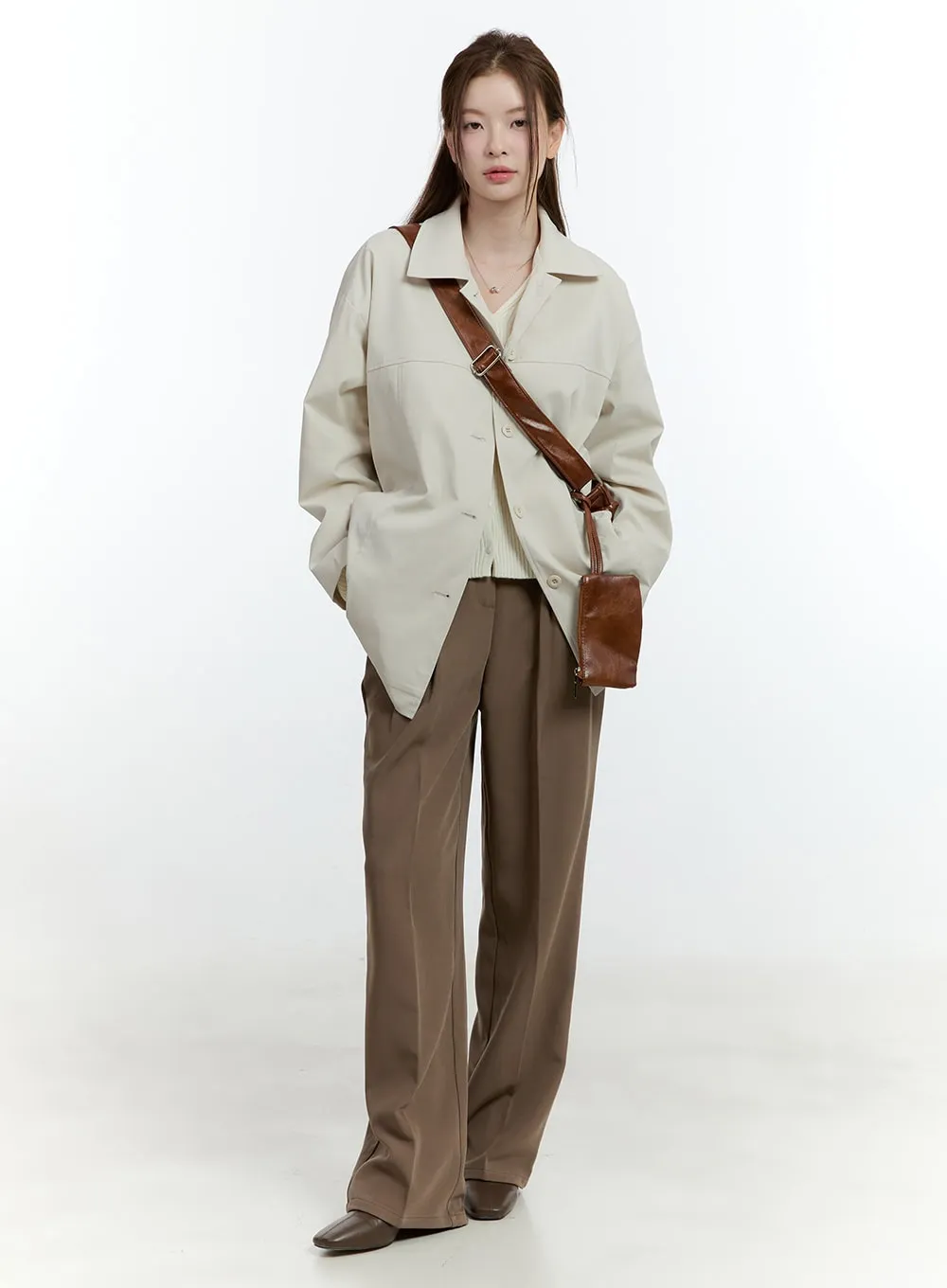 Pintuck Tailored Slacks CF503