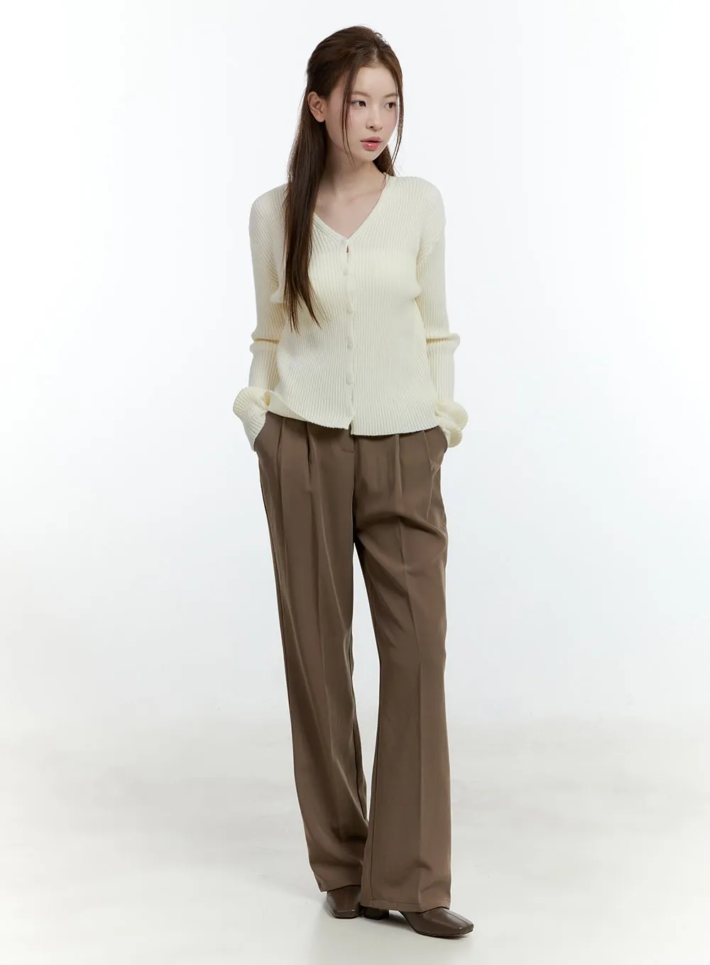 Pintuck Tailored Slacks CF503