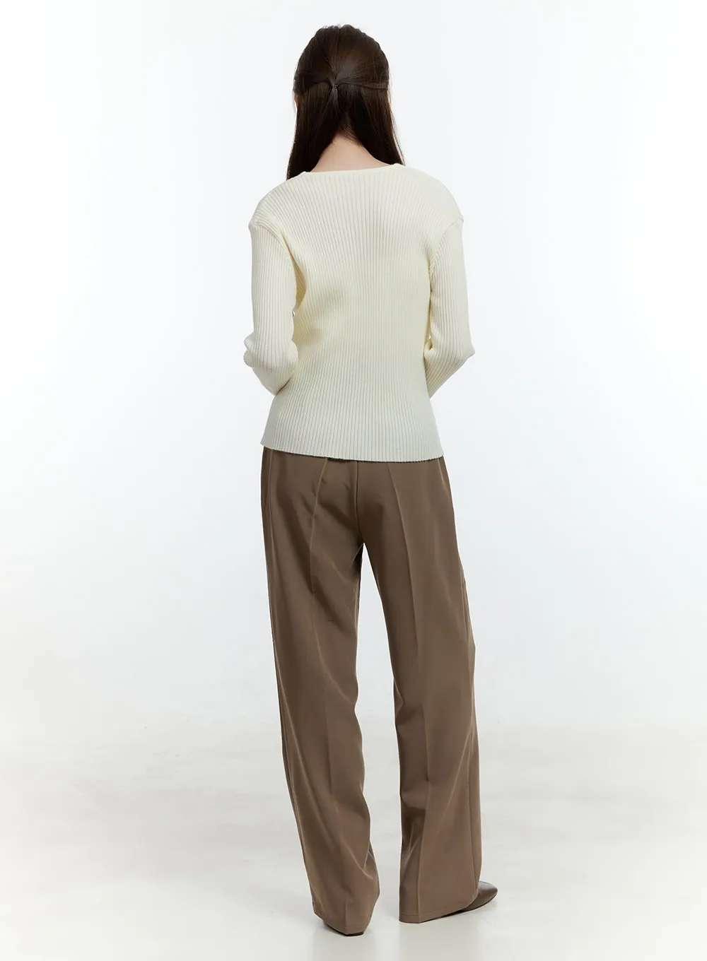 Pintuck Tailored Slacks CF503
