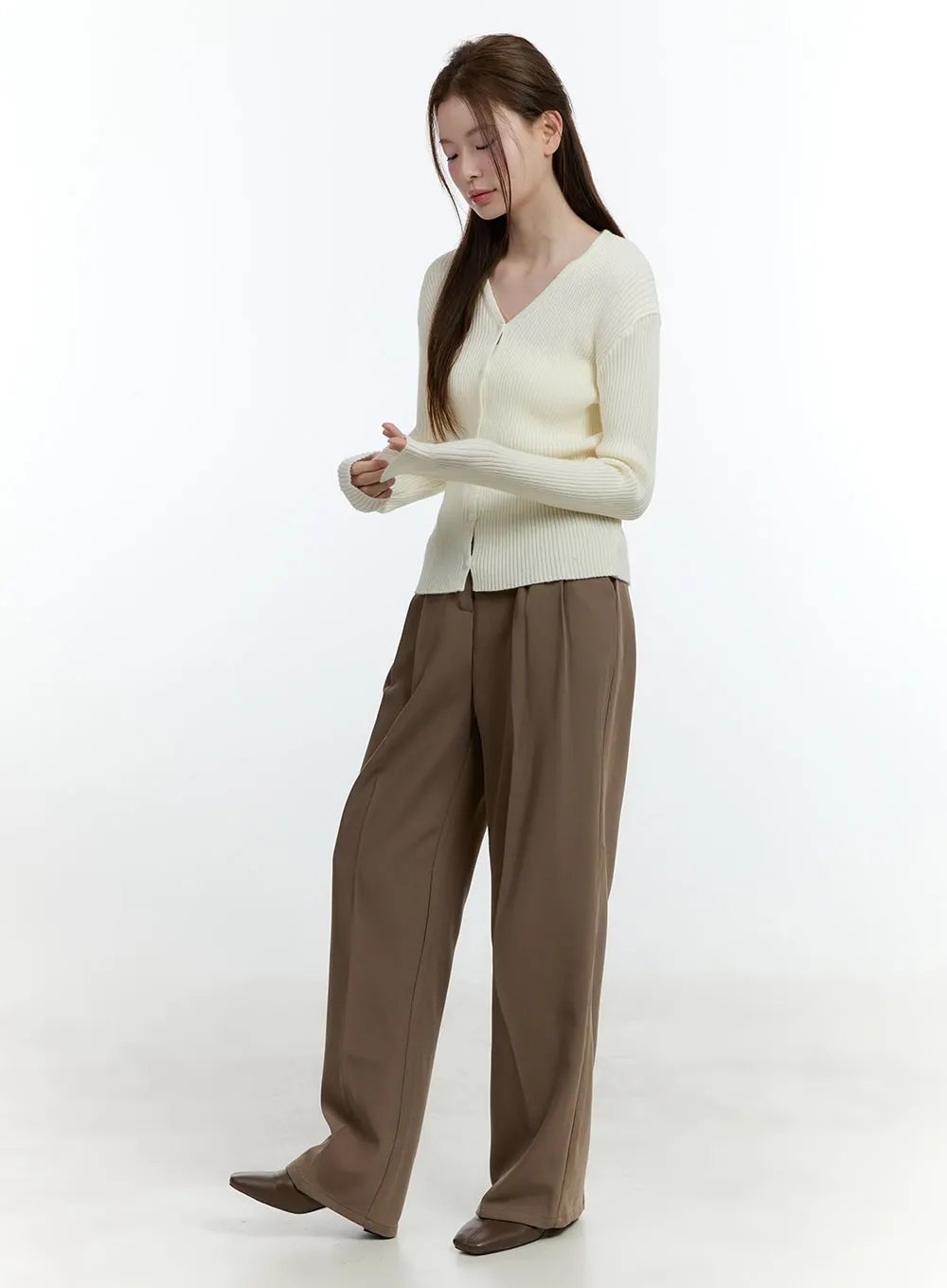 Pintuck Tailored Slacks CF503