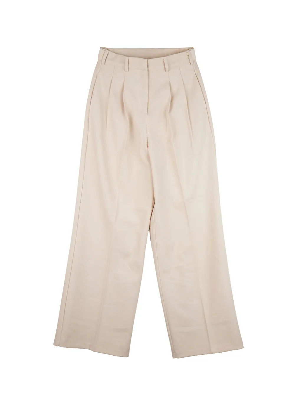 Pintuck Wide-Fit Slacks CF504
