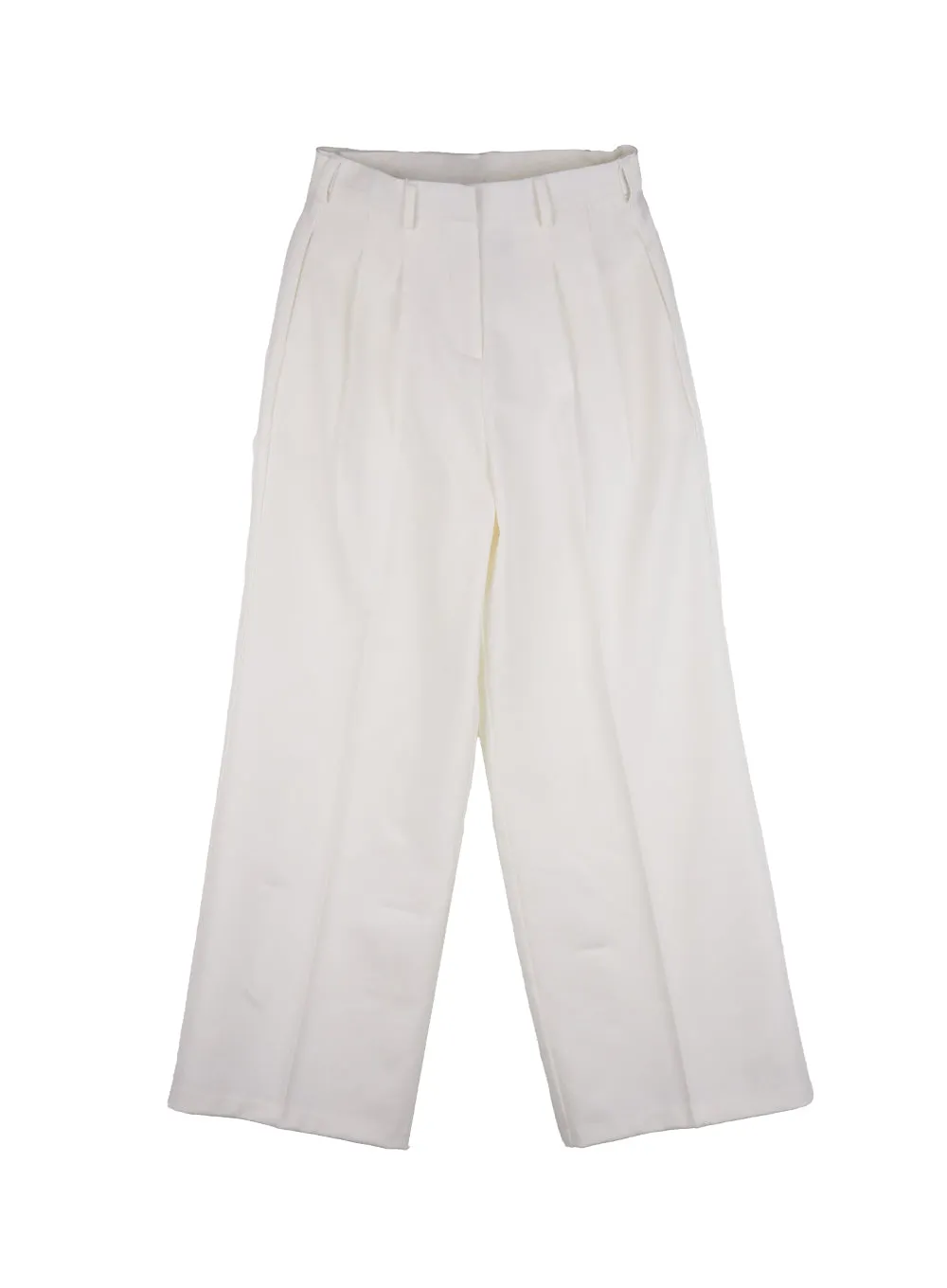 Pintuck Wide-Fit Slacks CF504