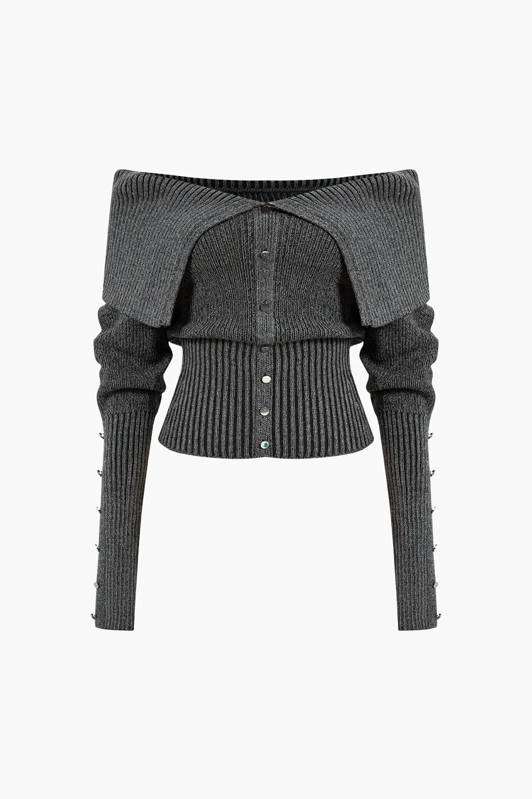 Solid Sweater Long-Sleeve Triko