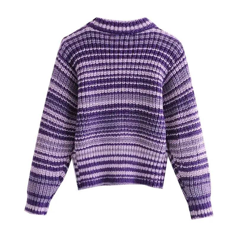 STRIPED KNITTED SWEATER