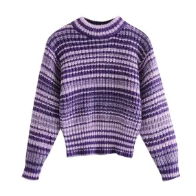 STRIPED KNITTED SWEATER