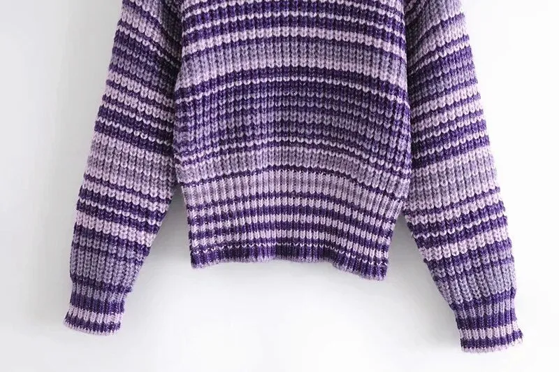 STRIPED KNITTED SWEATER