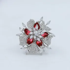 Stylish Zircon/AD Cocktail Adjustable Ring 1128-69