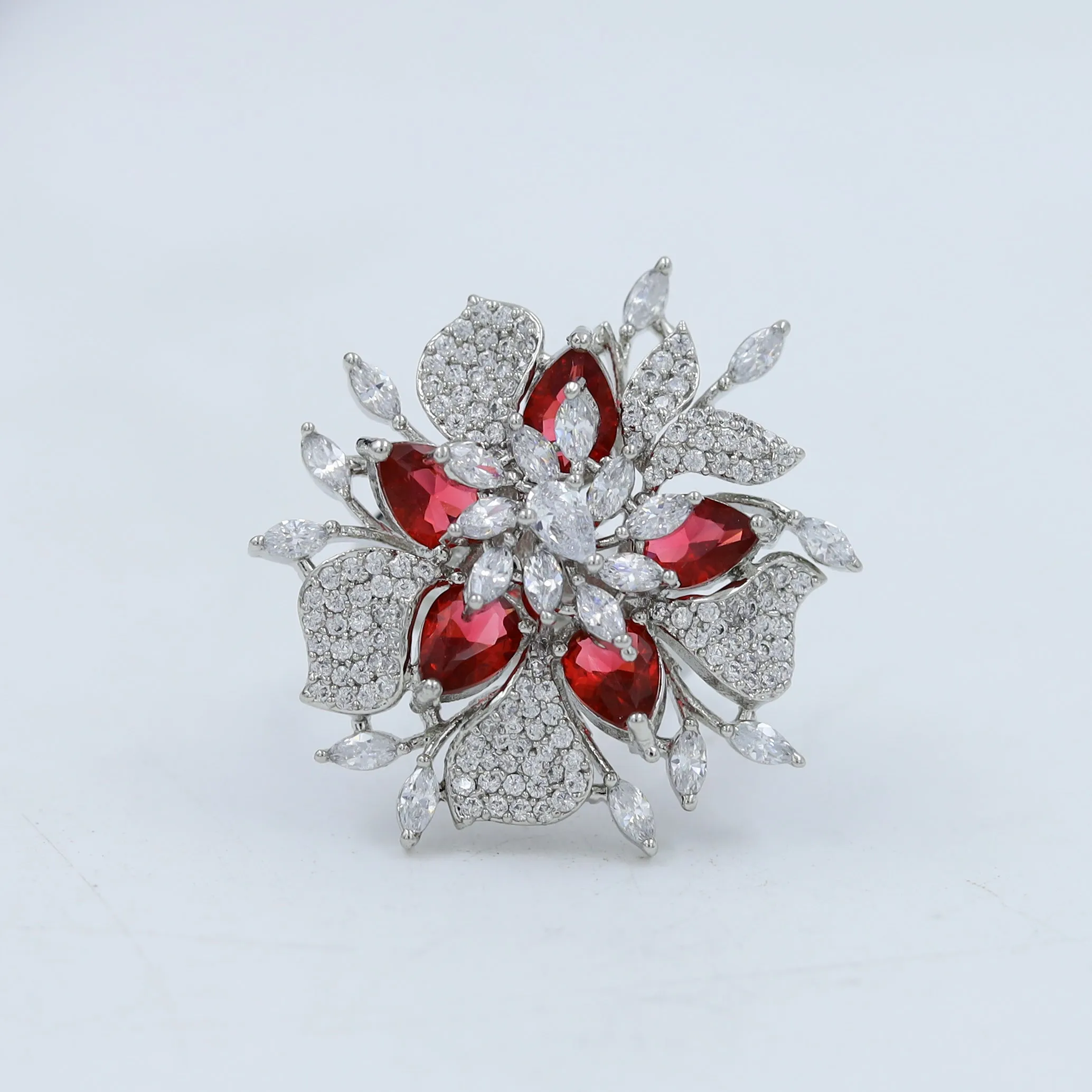 Stylish Zircon/AD Cocktail Adjustable Ring 1128-69