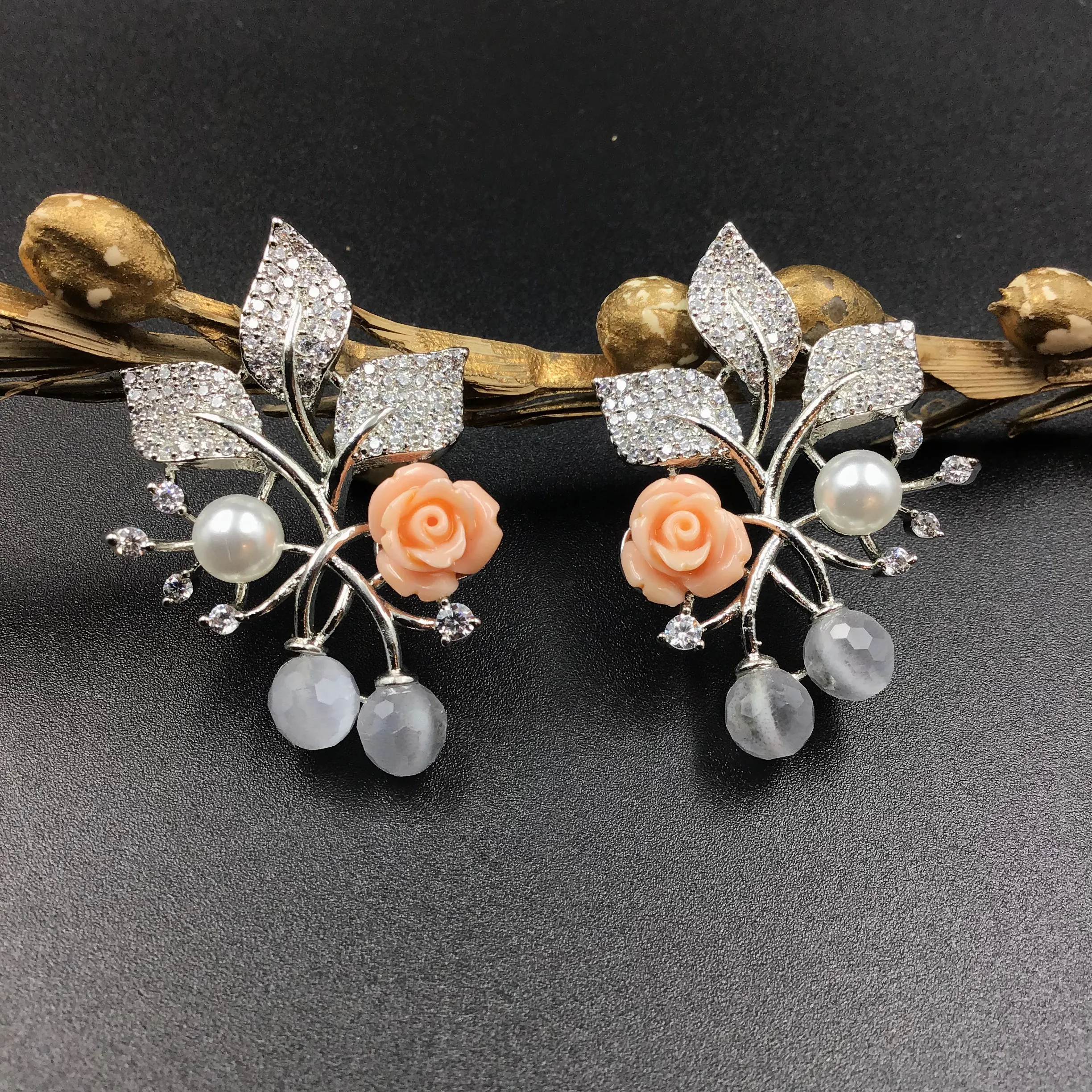 Stylish Zircon/AD Light Earring Tops Studs 17770-4952