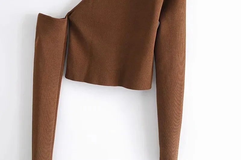 SWEATER WITH ASYMMETRIC NECK