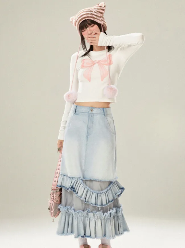 Tops Pink Ribbon Sweet Short