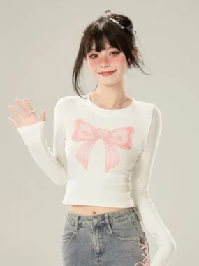 Tops Pink Ribbon Sweet Short