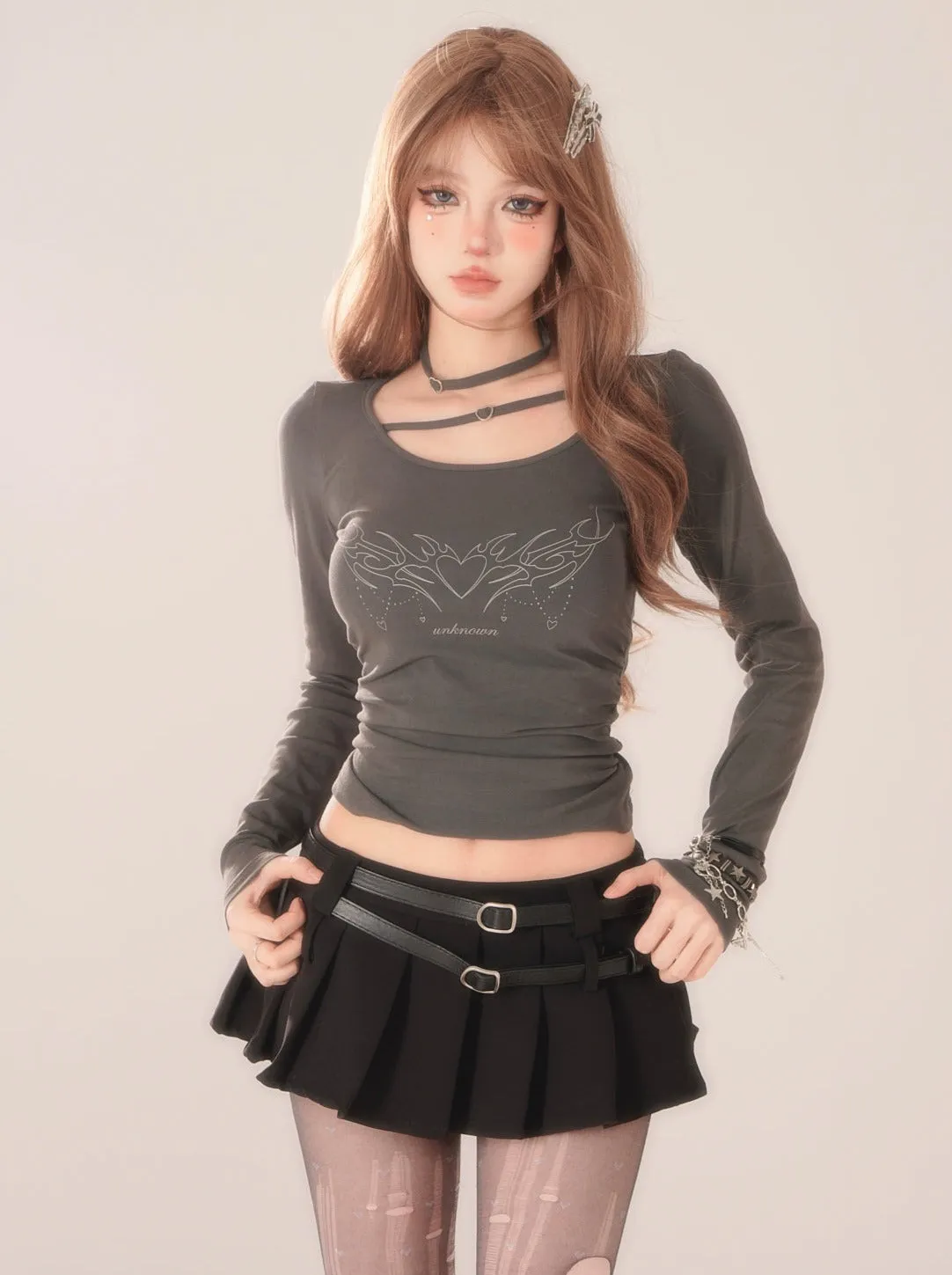 Tops Slim Fire Heart