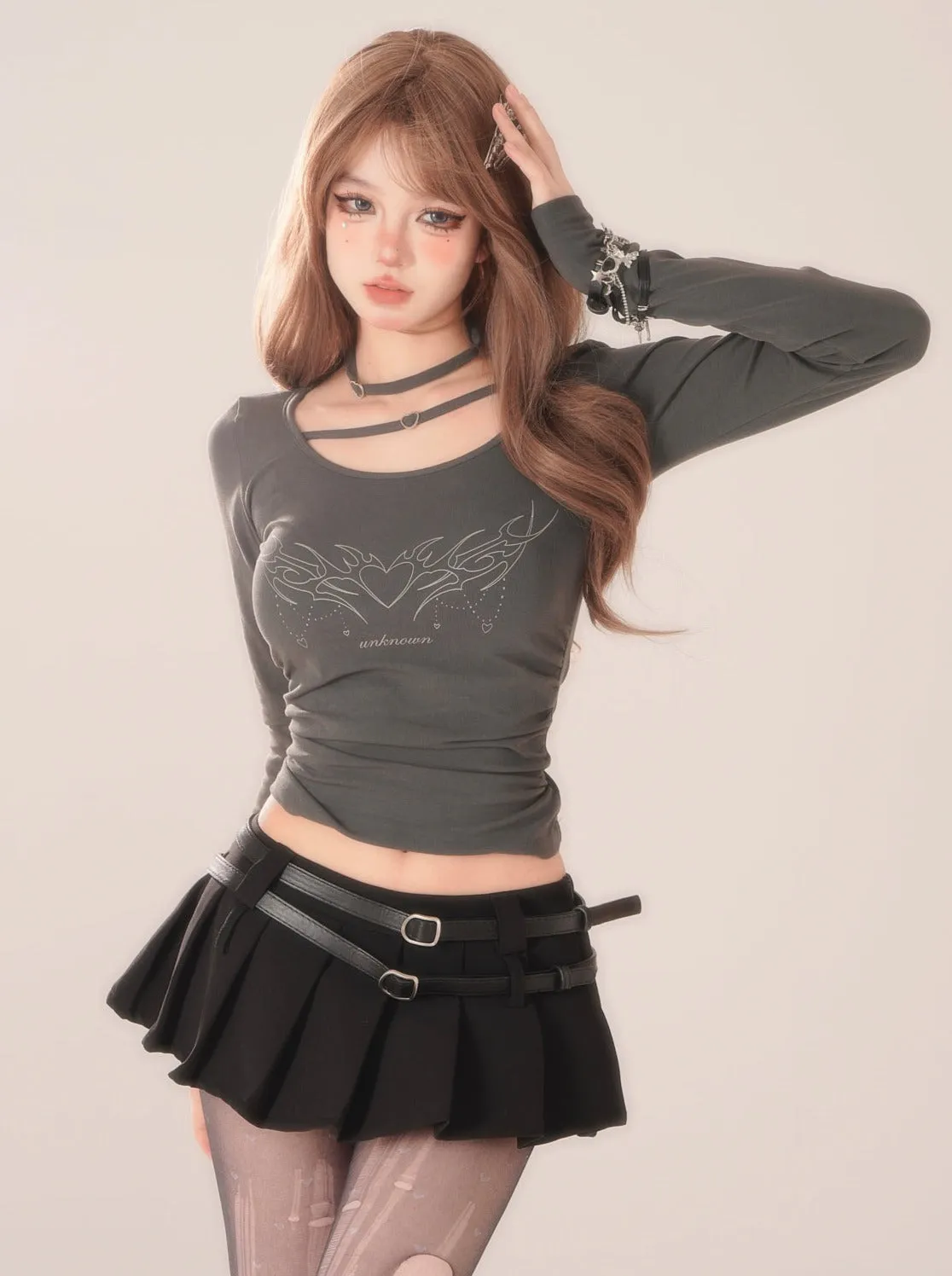 Tops Slim Fire Heart