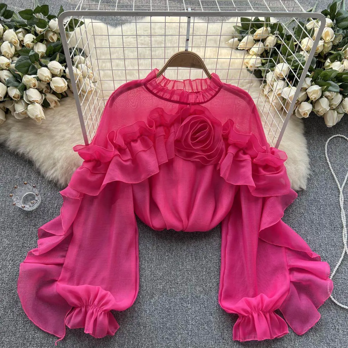 Women's Ruffled Knit Sweater: Cozy & Chic Knitwear